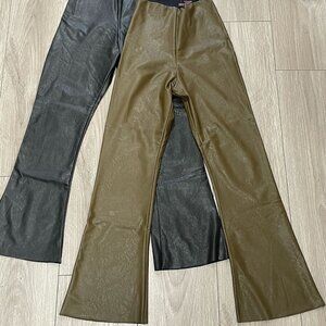 Commando Faux Leather Crop Flare Leggings
